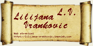 Lilijana Vranković vizit kartica